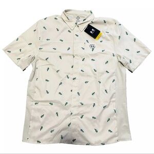 ✔️UNDER ARMOUR SHOREBREAK FISHING LURE MENS BUTTON UP SHIRT